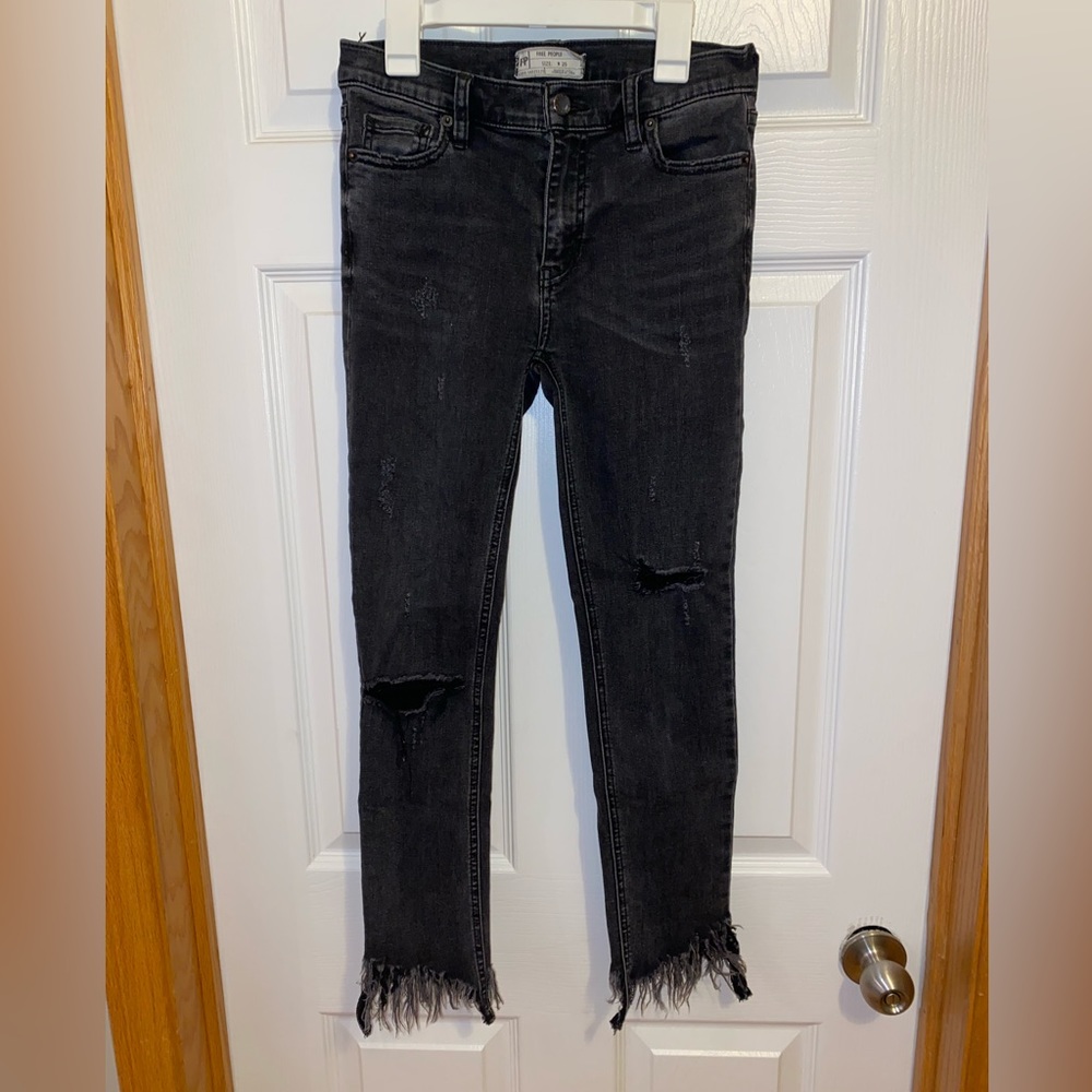 Black Free People Skinny Jeans, Size 25